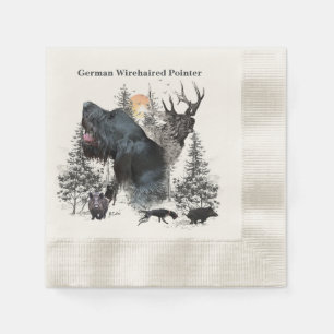 Serviette En Papier Pointeur À poils durs allemand
