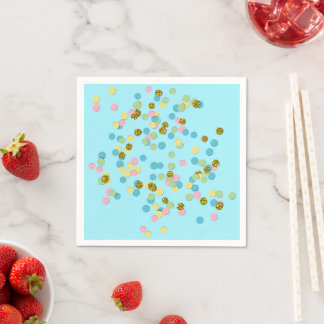 Serviette En Papier Points Confetti modernes colorés et agréables