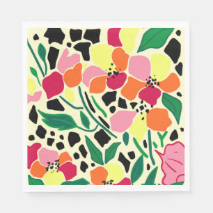 Serviette En Papier Points de jardin tropicaux