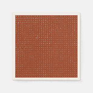 Serviette En Papier Points gris clair sur rouille