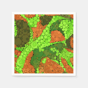 Serviette En Papier Points pointillisme abstraits sans couture cercles