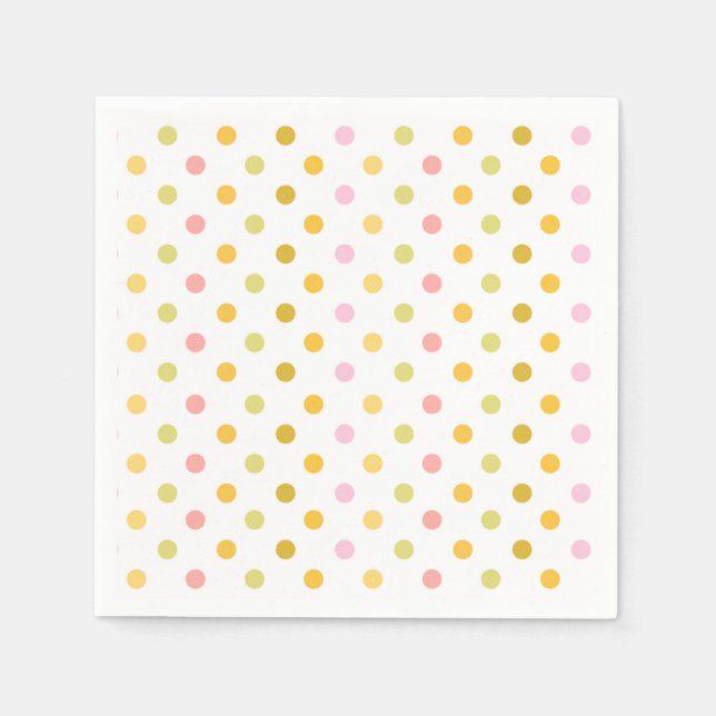 Serviette En Papier Points Polka (Devant)