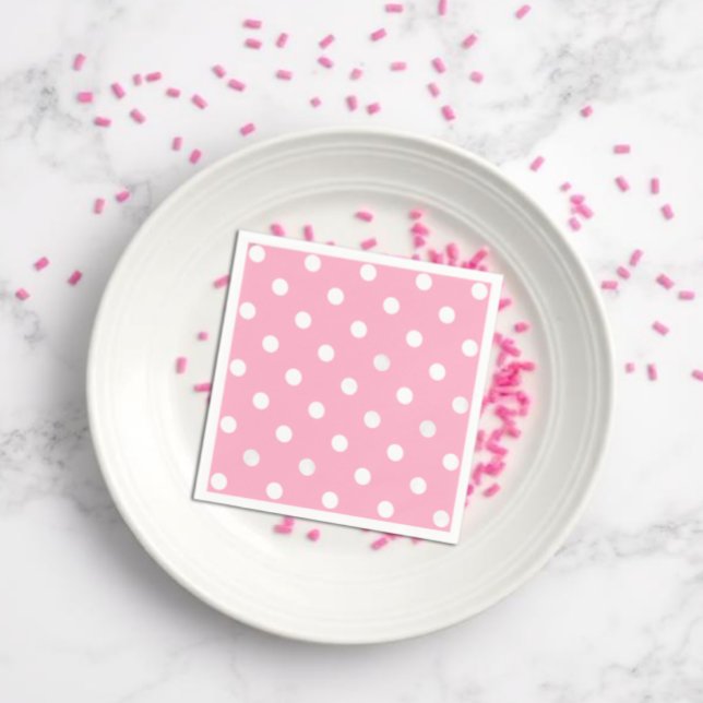 Serviette En Papier Points roses (Créateur téléchargé)