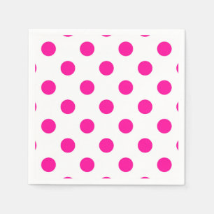 Serviette En Papier Pois blancs Arrière - plans roses
