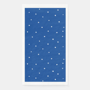 Serviette En Papier Pois blancs mignons avec arrière - plan bleu