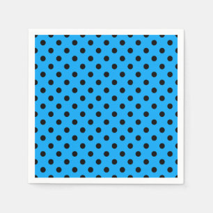 Serviette En Papier Pois bleu et noir
