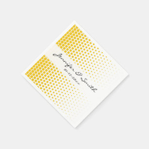 Serviette En Papier Pois de citron profond Blanc moderne