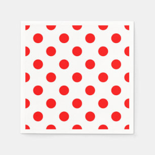Serviette En Papier Pois rouges Arrière - plans blancs