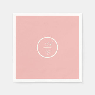Serviette En Papier Pois sucré Floral rose et crème