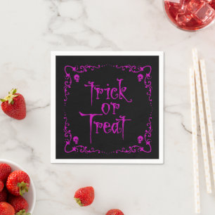 Serviette En Papier Poison Purple Trick ou traitement