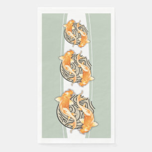 Serviette En Papier Poisson Abstrait Koi