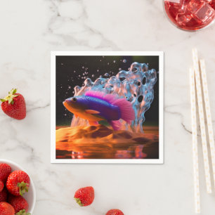 Serviette En Papier Poisson Artsy