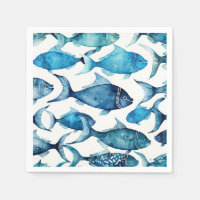 Poisson bleu océan | Fête de plage côtière nautiqu