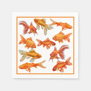 Serviette En Papier Poisson d'or