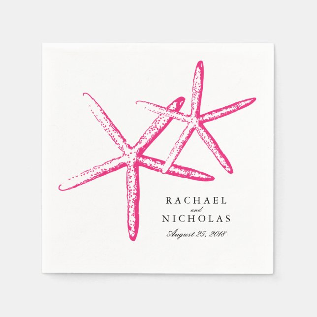 Serviette En Papier Poisson maigre | Mariage (Devant)