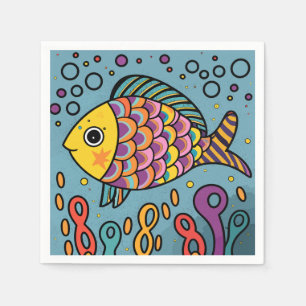 Serviette En Papier poisson mignon