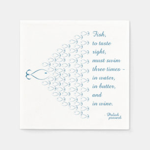 Serviette En Papier Poisson polonais Proverbe Napkin