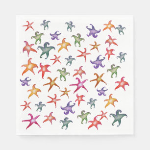 Serviette En Papier Poissons d'étoiles de mer, Papier Napkin