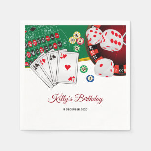 Serviette En Papier Poker Playing Card, casino, Cocktail Papier Napkin