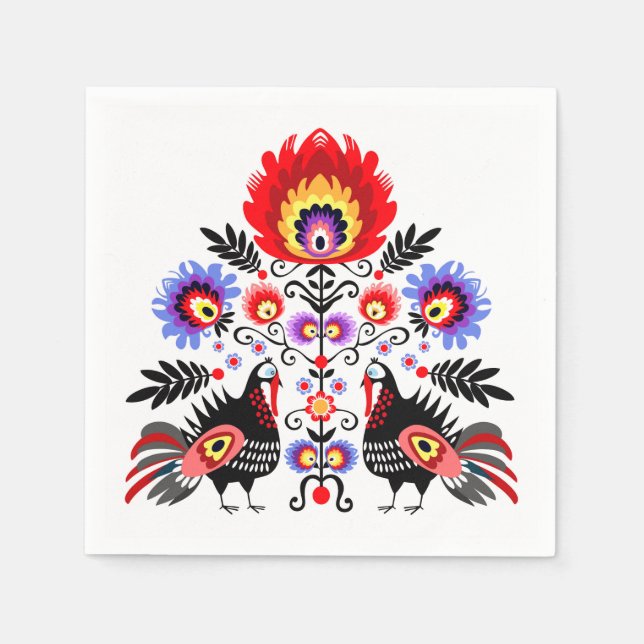 Serviette En Papier polish folk (Devant)