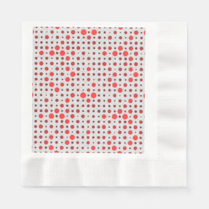 Serviette En Papier Polka Dot 01A.Bac rouge BG