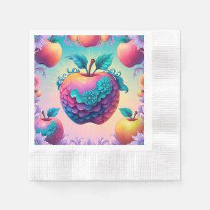 Serviette En Papier Pomme colorée