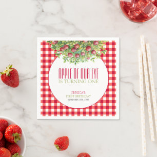 Serviette En Papier Pomme d'automne de nos yeux premier anniversaire