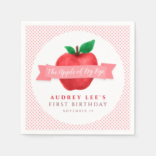 Serviette En Papier Pomme de mon oeil tomber   thème d'été premier ann