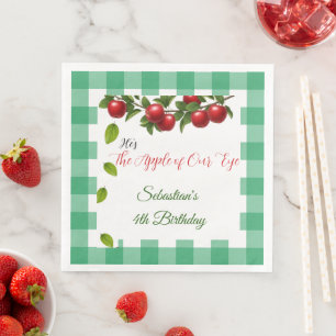 Serviette En Papier Pomme de nos yeux Anniversaire serviettes