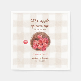 Serviette En Papier pomme de nos yeux corbeille de pommes shower bébé
