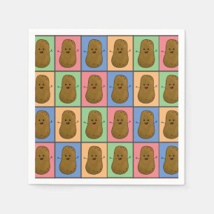 Serviette En Papier Pomme de terre de style Pop Art