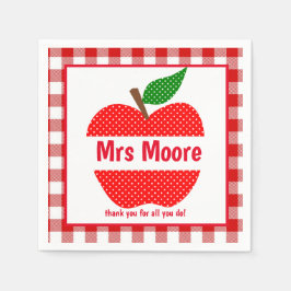 Serviette En Papier Pomme enseignant