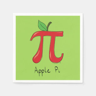 Serviette En Papier Pomme Pi Cute Math Pi Jour Partie Napkins