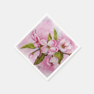 SERVIETTE EN PAPIER POMME ROSE BLOSSOMS PAPIER NAPKINS