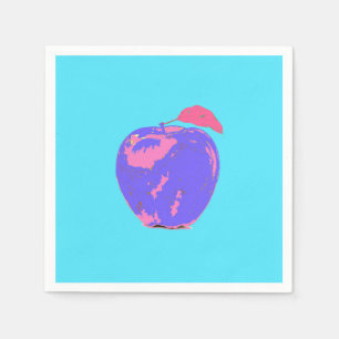 Serviette En Papier Pomme violette Pop Art