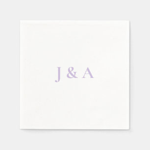 Serviette En Papier Pommes Initiales Mariage Napkin