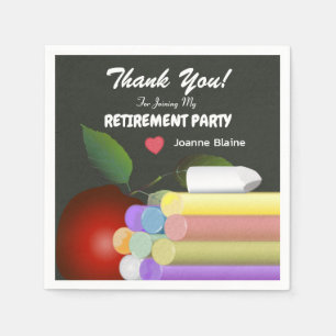 Serviette En Papier Pommes rouges et calcaire Professeur retraité