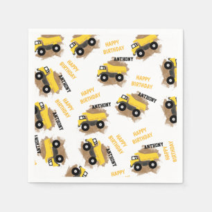 Serviette En Papier Pompe personnalisée Camion Construction Boue Garço