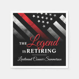 Serviette En Papier Pompier Retraite Service d'incendie pompier