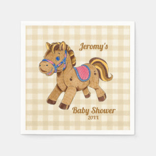 Serviette En Papier Poney dessous de verre Baby Shower