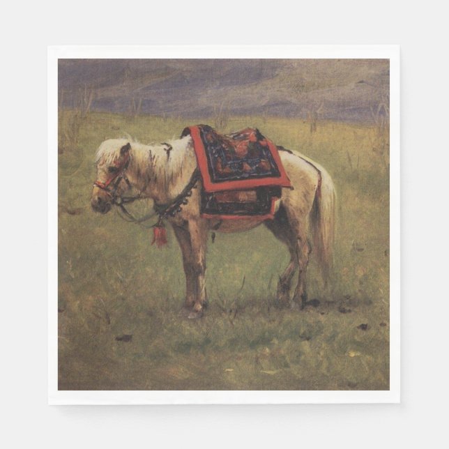 Serviette En Papier Poney himalayen (Petit Cheval) (Vasily Vereshchagi (Devant)
