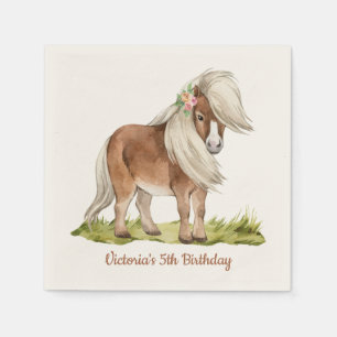 Serviette En Papier Pony Farm Animaux Barnyard fête d'anniversaire Na
