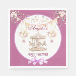 Serviette En Papier Pony Violet Rêves-Violet foncé serviettes