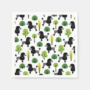 Serviette En Papier Poodle dans le parc