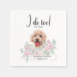 Serviette En Papier Poodle Doodle Mariage Cocktail Napkins