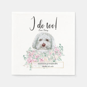 Serviette En Papier Poodle Doodle Mariage Cocktail Napkins