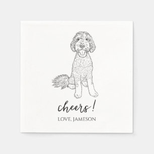 Serviette En Papier Poodle Goldendoodle Labradoodle.Mariage de chien N
