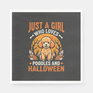 Serviette En Papier Poodles Halloween Fille Conception Amoureux de Chi