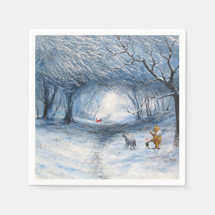 Serviette en papier Pooh aquarelle pour Baby Showe