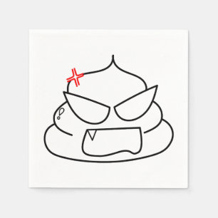Serviette En Papier Poop en colère - Brootsch le PooPoo